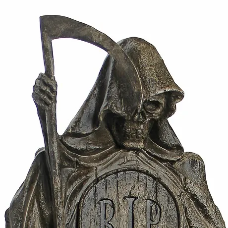 Rest in Pieces Grim Reaper Tombstone Statue