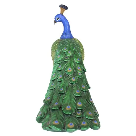 The Regal Peacock Garden Statue: Large