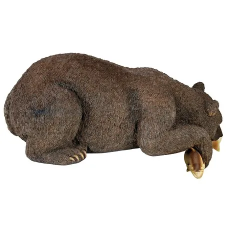Catch of the Day Grand Grizzly Brown Bear Sitter Statue