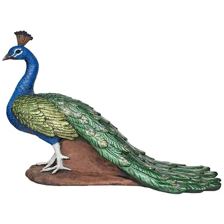 The Regal Peacock Garden Statue: Medium
