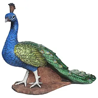 The Regal Peacock Garden Statue: Medium