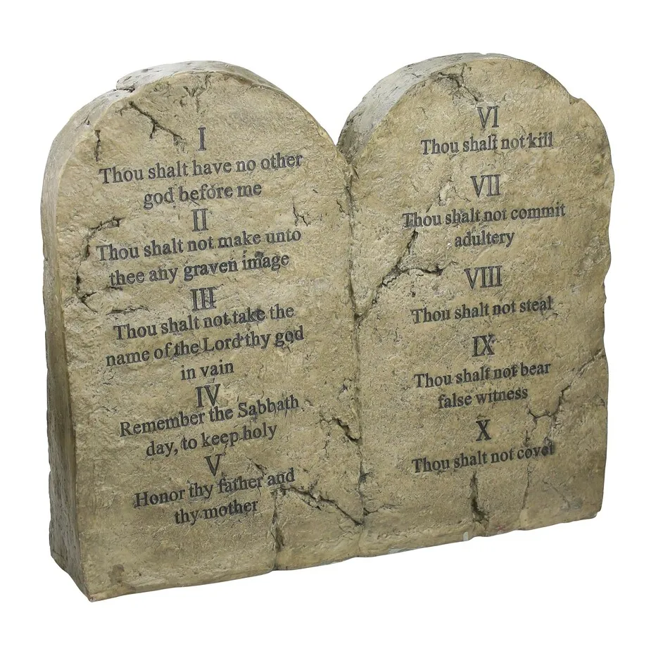 Ten Commandments Sculptural Tablet