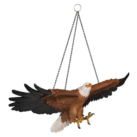 Flight of Freedom Hanging Eagle Sculpture: Each