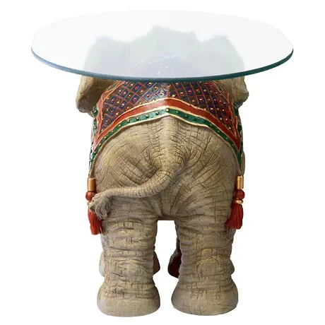 Jaipur Elephant Festival Glass-Topped Cocktail Table
