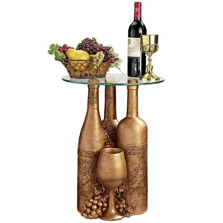 Wine and Dine Sculptural Glass-Topped Table