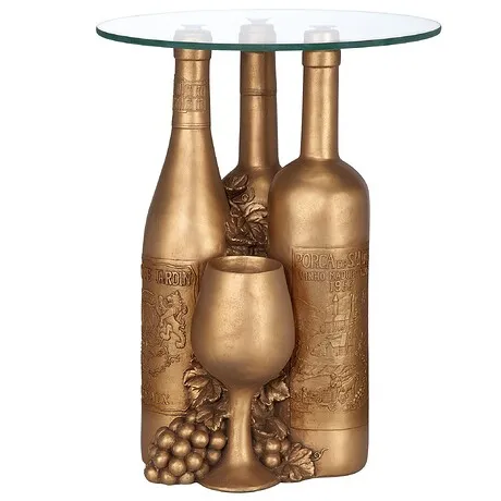 Wine and Dine Sculptural Glass-Topped Table
