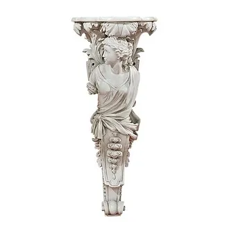 French Baroque Caryatid Facing Left Wall Sculpture