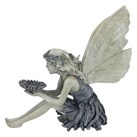 The Sunflower Fairy Bird Feeder Statue