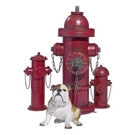 Vintage Metal Fire Hydrant Statue: Medium