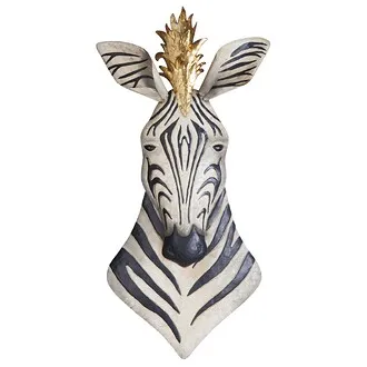 King of the Herd Safari Zebra Metal Wall Sculpture