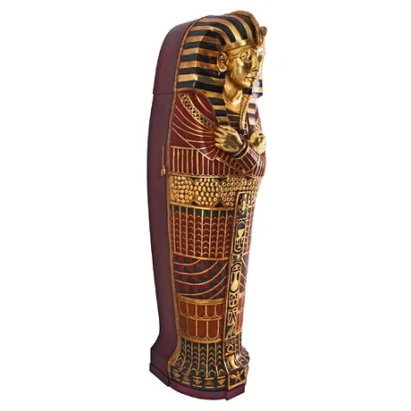 King Tutankhamen's Life-Size Sarcophagus Cabinet