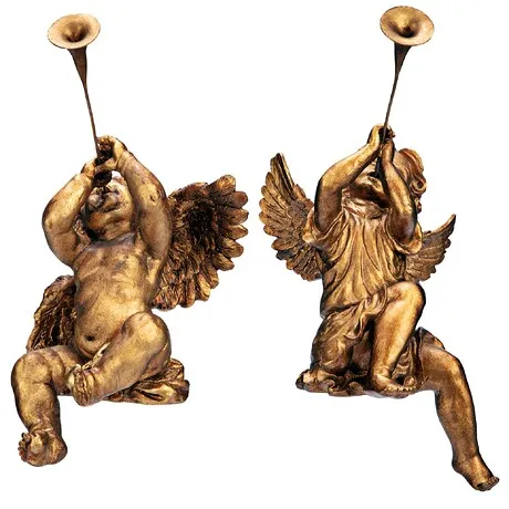 Trumpeting Angels of Saint Peter's Square Statues: Set of Two