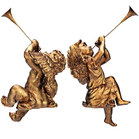 Trumpeting Angels of Saint Peter's Square Statues: Set of Two