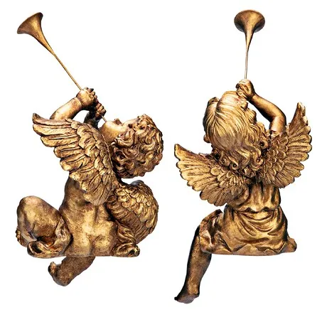 Trumpeting Angels of Saint Peter's Square Statues: Set of Two
