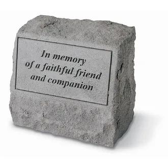 In Memory of a Faithful Friend & Companion Cast Stone Pet Statue