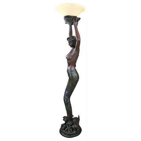 The Goddess Offering Mermaid Sculptural Floor Lamp