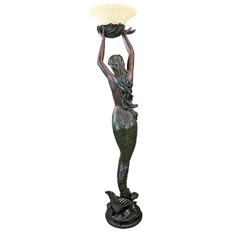 The Goddess Offering Mermaid Sculptural Floor Lamp