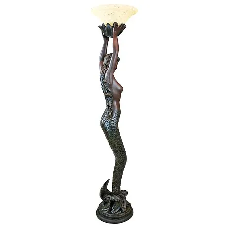 The Goddess Offering Mermaid Sculptural Floor Lamp