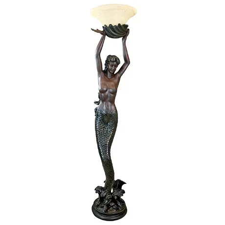The Goddess Offering Mermaid Sculptural Floor Lamp