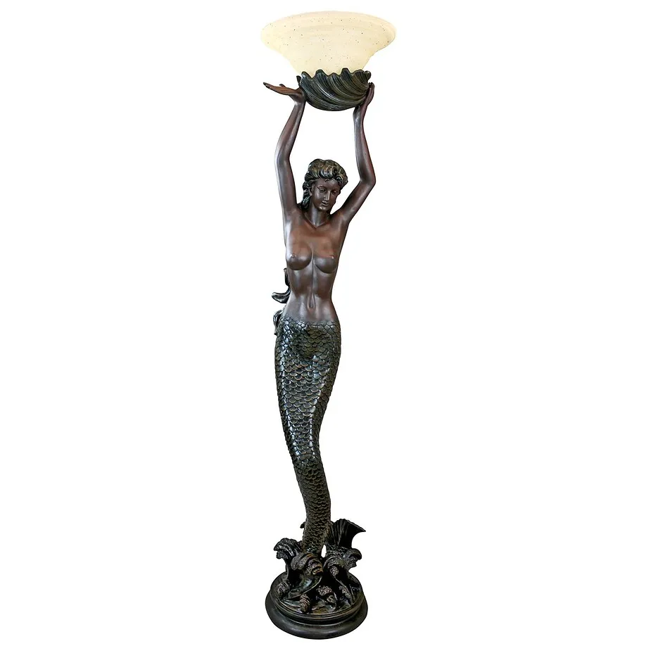 The Goddess Offering Mermaid Sculptural Floor Lamp