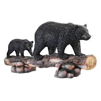Mother Black Bear and Cub Grande-Scale Animal Statue