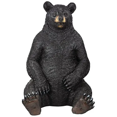 Bear-Zerk Giant Sitting Black Bear Statue