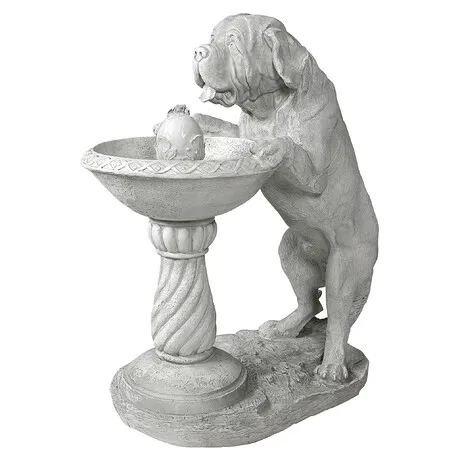 Quenching a Big Thirst Sculptural Dog Fountain