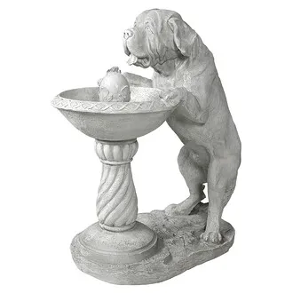 Quenching a Big Thirst Sculptural Dog Fountain