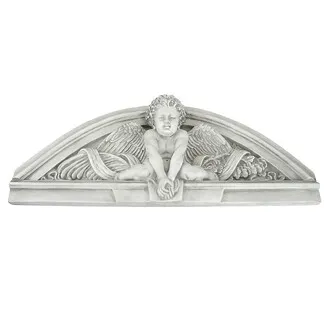 Cherubs Grande Welcome Sculptural Wall Pediment