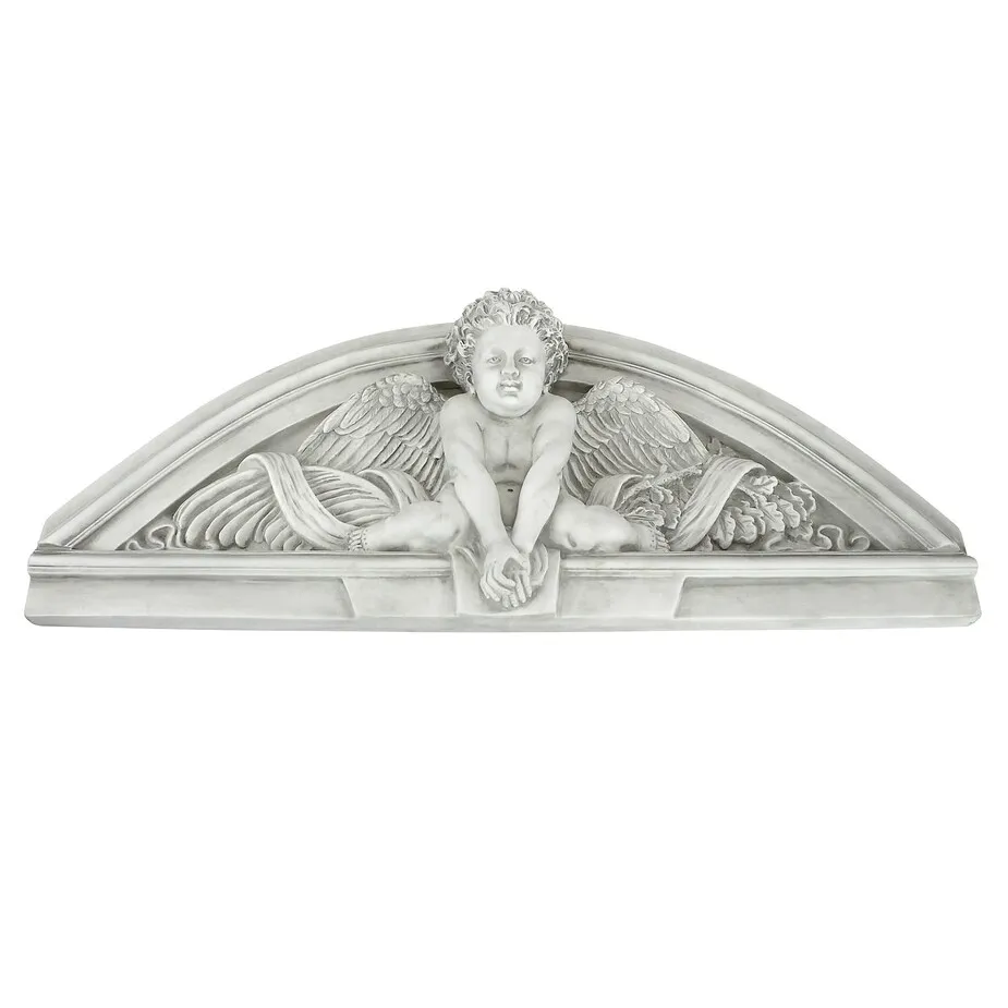 Cherubs Grande Welcome Sculptural Wall Pediment