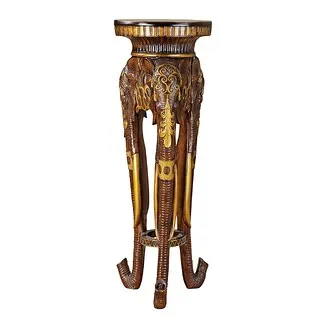 Majestic Elephant Sculptural Pedestal