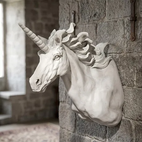 Alicorn Unicorn Trophy Wall Sculpture