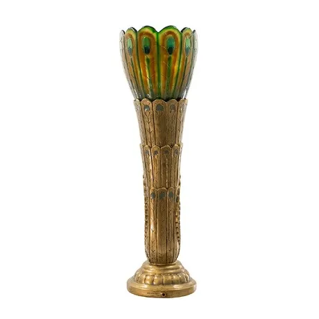Art Deco Peacock Sculptural Table Lamp: Each