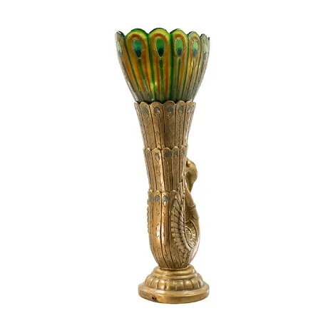 Art Deco Peacock Sculptural Table Lamp: Each