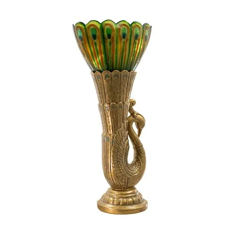 Art Deco Peacock Sculptural Table Lamp: Each