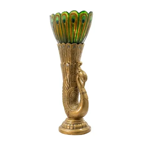 Art Deco Peacock Sculptural Table Lamp: Each