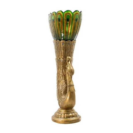 Art Deco Peacock Sculptural Table Lamp: Each