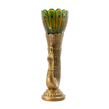 Art Deco Peacock Sculptural Table Lamp: Each