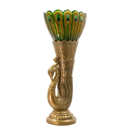 Art Deco Peacock Sculptural Table Lamp: Each