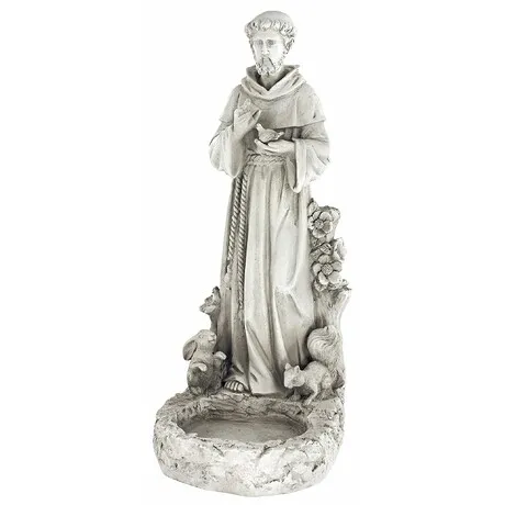 Saint Francis Garden Reflection Pool Birdbath Statue