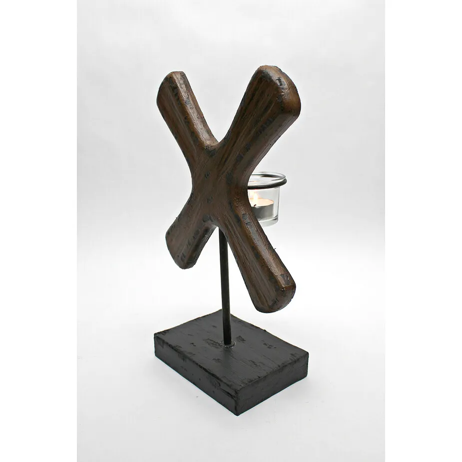 X Form Candleholder Sculpture: Medium