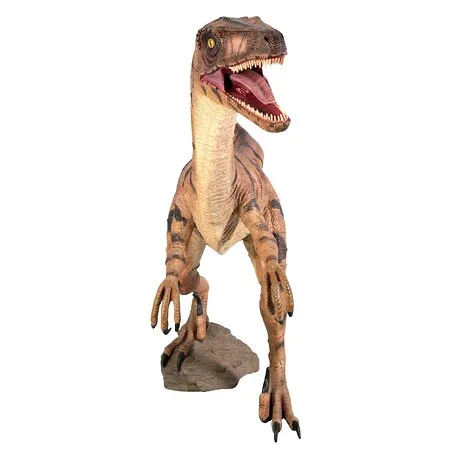 Velociraptor Jurassic-sized Dinosaur Statue