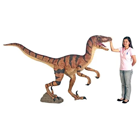 Velociraptor Jurassic-sized Dinosaur Statue