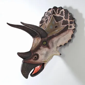 Giant Triceratops Dinosaur Wall Trophy