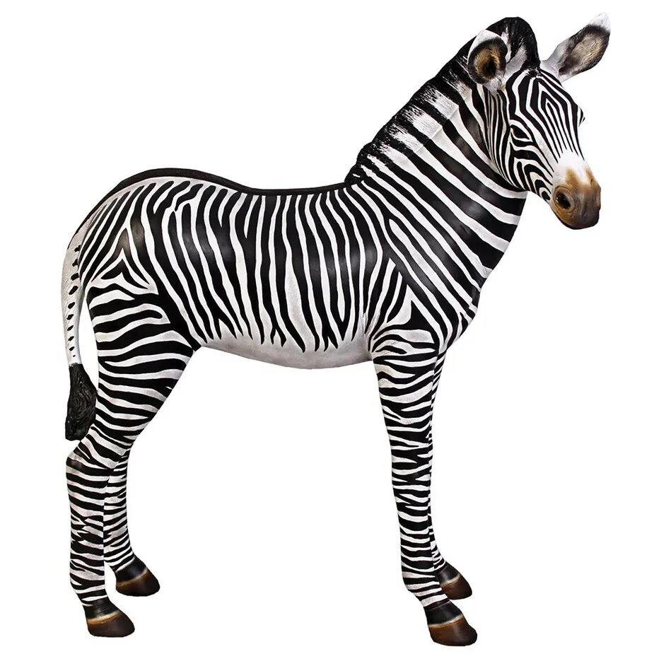 Grand-Scale African Zebra Foal Statue
