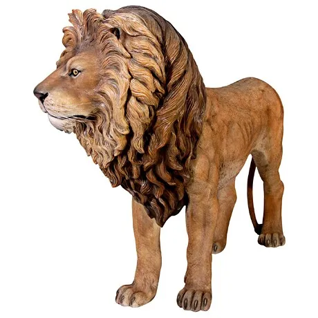 King of the Lions Life-Size Garden Statue