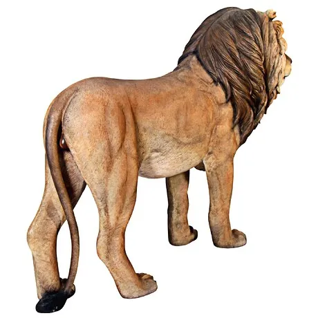 King of the Lions Life-Size Garden Statue
