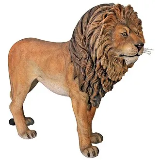 King of the Lions Life-Size Garden Statue