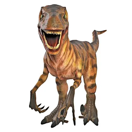Jurassic-Sized Deinonychus Dinosaur Statue
