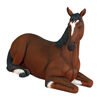 Resting Life-Size Quarter Horse Filly Statue